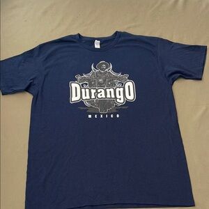 DURANGO Tierra de VILLA Navy Blue Men's T-Shirt size LARGE